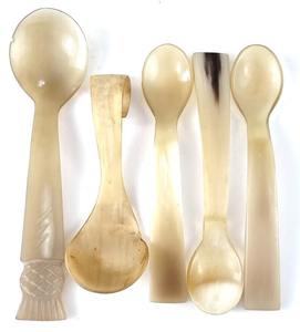 Natural Buffalo Horn Kitchen <b>Cutlery</b> Horn Spoons Horn Fork and Horn Knives Agate From India - Product Image 1