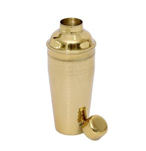 Juego de barras de metal martillado Dorado de la mejor calidad al por mayor, cubo de hielo con tapa, pinzas y coctelera, todo en uno, estilo premium - Product Image 3