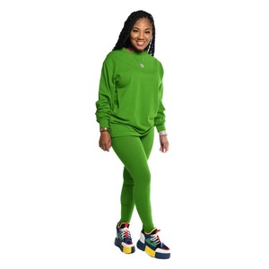 Conjunto Deportivo de Forro Polar con Capucha y Manga Larga para Mujer, para Entrenamiento de Invierno, 100% Algodón - Product Image 3