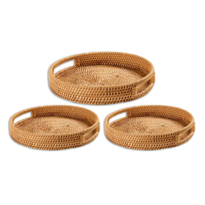 PRODUIT SUPÉRIEUR Rendez chaque repas spécial avec des plateaux en rotin tissés à la main pour servir et afficher l'exportation du Vietnam - Product Image 1