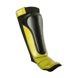 Espinilleras de cuero para Uso en adultos para entrenamiento de MMA y Kick Boxing, protección exterior dura para colisiones y aparejos de alto impacto - Product Image 6