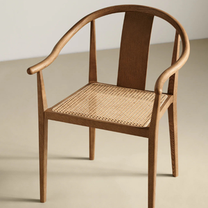 Modern Solid Teak <b>Rattan</b> Arm <b>Chair</b> with Handwoven Cane Seat Eco-Friendly <b>Dining</b> <b>Chair</b> for Apartment & Villa Use - Product Image 2