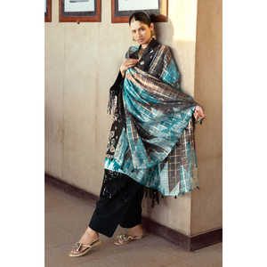 Ensemble 3 pièces en soie Dobby brodée avec bordures et dupatta Zari, tenue indienne douce pour les festivals FE-52064 - Product Image 2