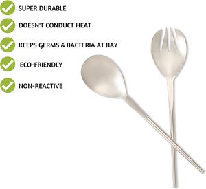 Meilleures ventes, Kit de service hautement recommandé, Service à salade, Cuisine, Ustensiles de cuisine en acier inoxydable, Serveur à salade OEM ODM personnalisé - Product Image 4