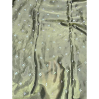 Tissu en soie douce en gros avec sequins brillants, matériau brodé de qualité supérieure pour vêtements ethniques de luxe, saris, robes et lehengas