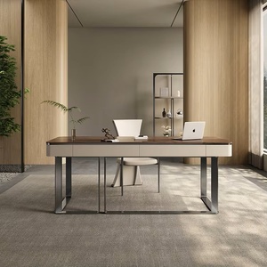 Italian Minimalist Natural Wood Color Computer Desk Simple Bedroom Dressing Table for Villa Apartment Use ML Brand - Product Image 3