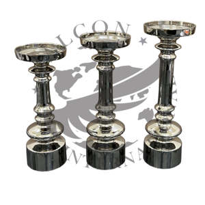 Magnifique Porte-Bougie en Aluminium Fait Main Blanc et Argenté de Luxe pour les Décorations de Noël - Product Image 5