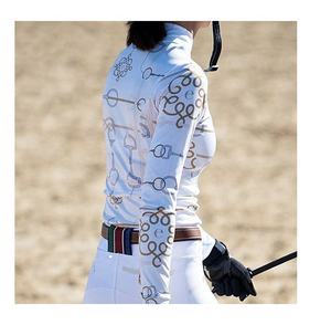 Hauts d'équitation à manches longues de qualité supérieure, couche de Base de compétition équestre pour femmes - Product Image 6
