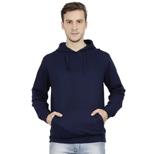 Individuelle 350 g Schwere Baumwolle Herren Hoodies und Sweatshirts bestickte Sweatshirts einfarbig übergroße Fleece Hoodie mit bedrucktem Logo