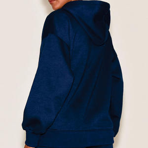 Fournisseur de vêtements de rue pour femmes, sweat-shirts à capuche oversize à fermeture éclair, coupe ample, en molleton de coton, logo personnalisé, marque privée - Product Image 2