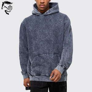 Sweat à capuche en molleton 100% coton délavé à l'acide personnalisé numérique confortable léger doublé d'hiver à capuche en vrac quantité solide - Product Image 1