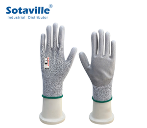 Gants de travail Glovtek AP03 en polyester confortables de haute qualité du Vietnam gant de sécurité anti-coupure gris résistant à l'abrasion - Product Image 1
