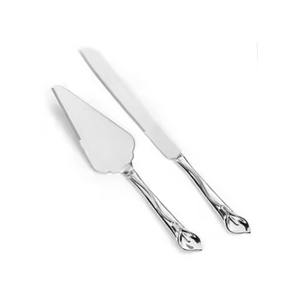 Ensemble de spatules à gâteau modernes en acier inoxydable avec poignée design pour un service élégant des desserts à la maison et lors d'événements - Product Image 4