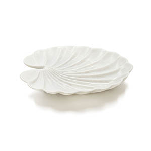 Meilleur prix plaque de conception de coquille de mer en marbre blanc fabriqué à la main pour les fêtes de Noël - Product Image 6