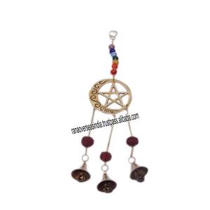 ที่เป่าลมทองเหลืองรูปดาวห้าแฉกและพระจันทร์เสี้ยวพร้อมลูกปัดสำหรับตกแต่งหน้าต่าง - Product Image 2