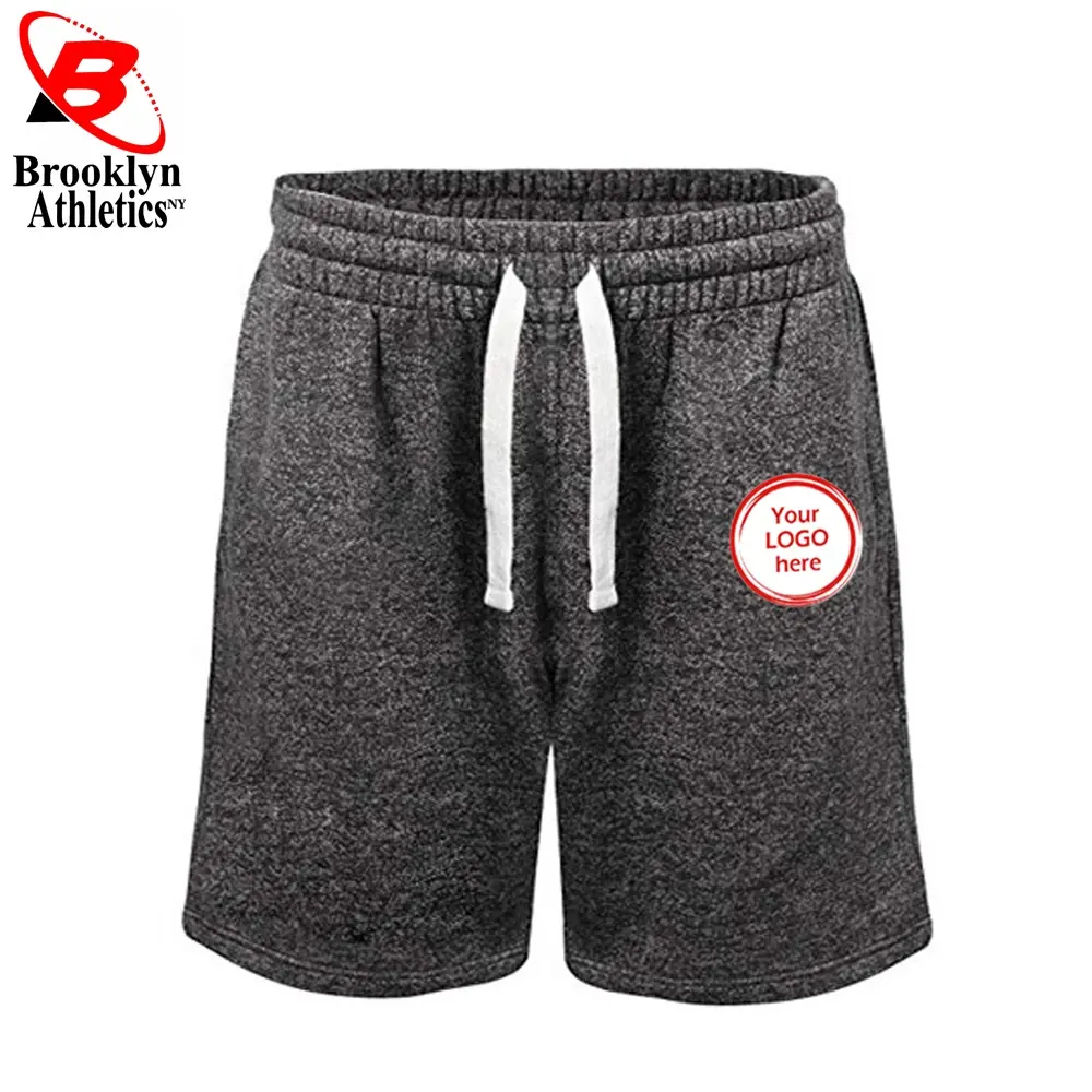 Heren Fleece Sweatshorts Elastische Gymtraining Sporten Bodybuilding Fitness Korte Broek