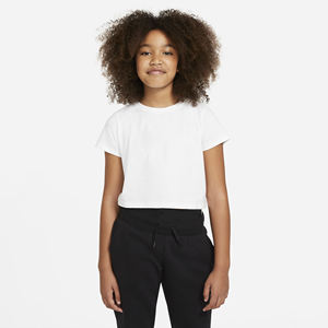 Venta caliente al por mayor logotipo personalizado verano Casual algodón cuello redondo Camiseta Crop Top niños niñas camiseta - Product Image 1