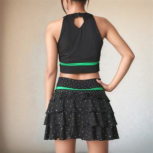 Tenue de cheerleading pour femmes en tissu extensible respirant et absorbant l'humidité, 100% polyester, commande d'équipe, tenue d'entraînement personnalisée - Product Image 2