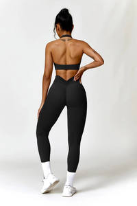 OEM personnalisé dames Gym Sportswear 2 pièces ensemble femmes Sexy sport soutiens-gorge et Leggings ensembles Activewear Fitness entraînement Yoga femmes ensembles - Product Image 2