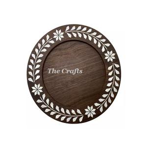 Plato de Servir de Madera y Nácar con Forma Redonda de Primera Calidad para Chocolate, para Uso Doméstico - Product Image 3