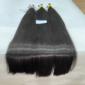 Un seul donneur de haute qualité cheveux crus vietnamiens naturels raides en vrac extensions de cheveux prix de gros - Product Image 2