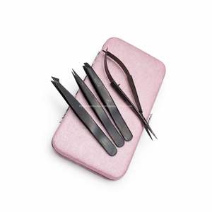 Professional <b>Eyebrow</b> Tweezers Set – Ergonomic Powder-Coated Stainless Steel Tweezers for Precision <b>Hair</b> <b>Removal</b> - Product Image 6