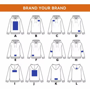 Sweat à capuche unisexe 320g pour hommes et femmes automne hiver couleur unie sweat décontracté avec impression numérique LOGO personnalisé - Product Image 6