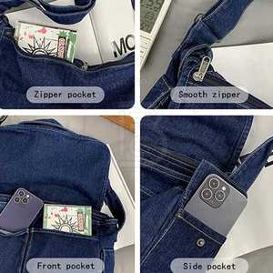 Sac à bandoulière en jean élégant pour femmes, sac de mode pour un usage quotidien, sac en jean pour femmes écologique et léger - Product Image 5