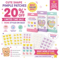 Nouveau style 2026 : Patchs hydrocolloïdes imprimés pour l'acné, végétaliens, à base de plantes, sans huile, adorables patchs anti-imperfections, faible MOQ, marque privée, approvisionnement en gros