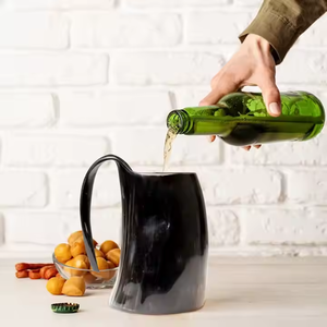 Cuerno de búfalo real Taza de cuerno para beber Regalo decorativo pulido para fiesta Utilizado tradicionalmente para bebidas por Crescent Crafts - Product Image 1