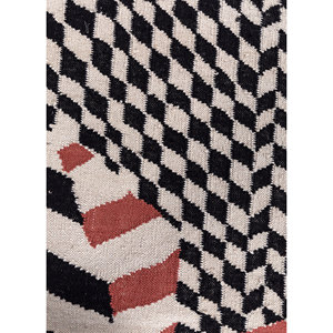 พรมขนสัตว์ทอมือลายเรขาคณิตสีงาช้าง สำหรับบ้าน ห้องนั่งเล่น ห้องนอน รถยนต์ ทางเดิน รูปทรงสี่เหลี่ยมผืนผ้า รุ่น-ADWL-13306 - Product Image 3