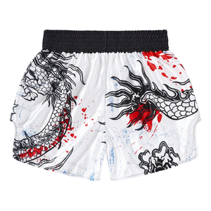 Pantalones Cortos de Boxeo Muay Thai Personalizados OEM, Pantalones Cortos de Entrenamiento de Kickboxing MMA, Duraderos, Elásticos, Sublimados, de Spandex/Poliéster - Product Image 2