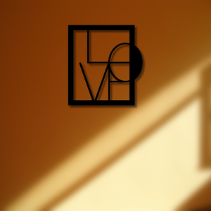 Decoración de Pared de Línea Metálica Negra con Diseño Nuevo de Amor por el Hogar - Product Image 3