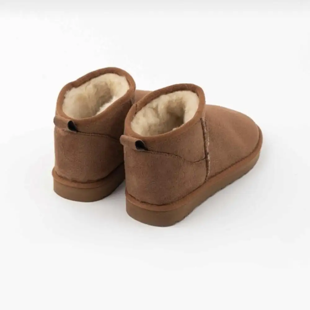 Wholesale Women Flat Suede Uggh Ladies Boots Cute Warm Winter Snow ankle 2022 new style tan camel snuff