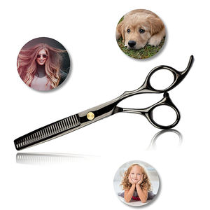 Ciseaux de salon de beauté en acier inoxydable à lame tranchante et droite avec pochette - Product Image 2