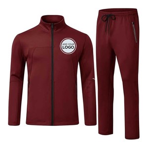 Survêtement athlétique décontracté en polyester pour homme Survêtement à manches longues Veste de course Pantalon de jogging Hiver Tenues 2 pièces imprimées Gym - Product Image 5