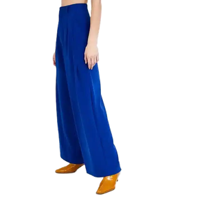 Pantalons et pantalons de mode formels pour femmes quantité minimale de commande basse taille moyenne coupe ajustée Colotte devant plat taille élastique vêtements d'aspect naturel - Product Image 5