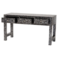 Table console élégante en nacre pour salons raffinés, villa, hôtel ou appartement