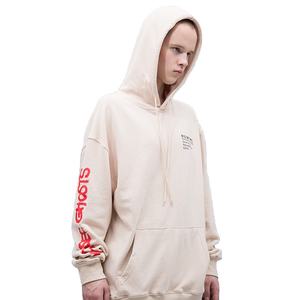 Venta al por mayor de sudaderas con logotipo personalizado unisex hombres mujeres manga larga de algodón orgánico de gran tamaño liso sudaderas con capucha - Product Image 1