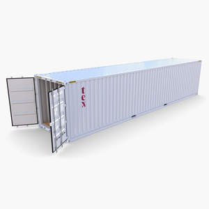 Contenedor de Envío Seco Tex de 40 pies, Puerta Abierta, Exterior Blanco, Unidad de Almacenamiento Vacía y Limpia - Product Image 1