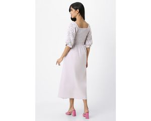 Vestido de mujer informal sólido bordado de longitud completa de diseñador personalizado de moda nuevo de alta calidad a precio al por mayor - Product Image 3
