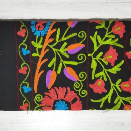 Couvre-lit Suzani fait main en coton ouzbek, couvre-lit brodé Suzani lin authentique Vintage couverture Boho tapisserie ouzbek couvre-lit