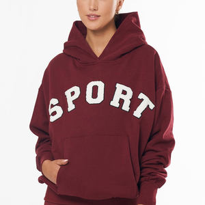 เสื้อฮู้ดดี้ทรงโอเวอร์ไซส์สำหรับผู้หญิง สไตล์สปอร์ต แบบซิป ผ้าระบายอากาศ ไม่ยับง่าย สั่งทำได้ตามต้องการ กำลังเป็นที่นิยม - Product Image 1