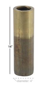 Vase en métal en aluminium brun de haute qualité taille moderne 4 \ "X 4 \" X 14 \ "prix de gros pour l'affichage de table ou de mur de plancher - Product Image 3