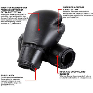 Nuevos Guantes de Boxeo de Cuero Hechos a Mano, Guantes de Boxeo de Cuero Personalizados con Cordones, Artículo de Moda Más Vendido - Product Image 4