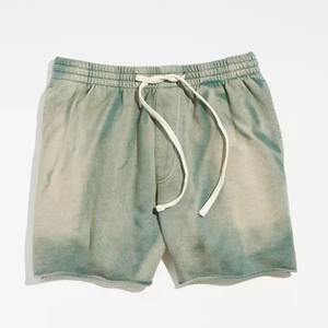 โลโก้การพิมพ์พัฟสีสันสดใสแบบกําหนดเองล้างผ้าฝ้ายเทอร์รี่ฝรั่งเศสด้อยวินเทจผู้ชายกางเกงขาสั้นล้างกรด - Product Image 2