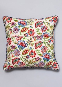 Funda De Almohada floral de lino Handblock | Hogar de tela de diseñador de lino verde suave neutro | 18x18 | 20x20 | 22x22 - Product Image 2