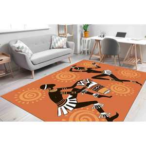 Tapis Femme Africaine, Tapis Femme Noire, Tapis Fille Africaine, Tapis Abstraits, Tapis en Velours - Product Image 2