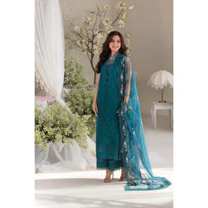 Sobia Nazir Luxury '25 D2A-TC-1133 Robe en mousseline de soie à manches trois-quarts pour le printemps/été - Product Image 1