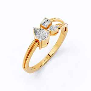 Toi Moi ที่ไม่เหมือนใครแหวนเพชรหลายรูปทรงสำหรับการขอแต่งงานพร้อมแหวนทอง18K ของขวัญโรแมนติกที่ไม่เหมือนใครสำหรับคู่รัก - Product Image 2